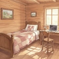 ログハウスの部屋 2枚目