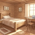 ログハウスの部屋 6枚目