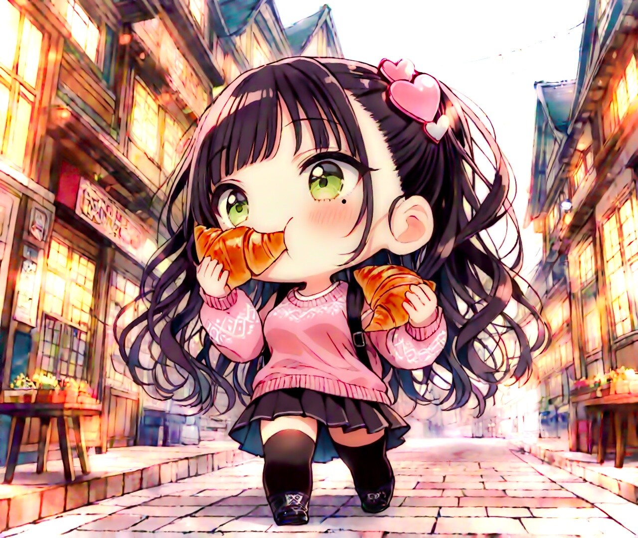 クロワッサンおいひ～♪