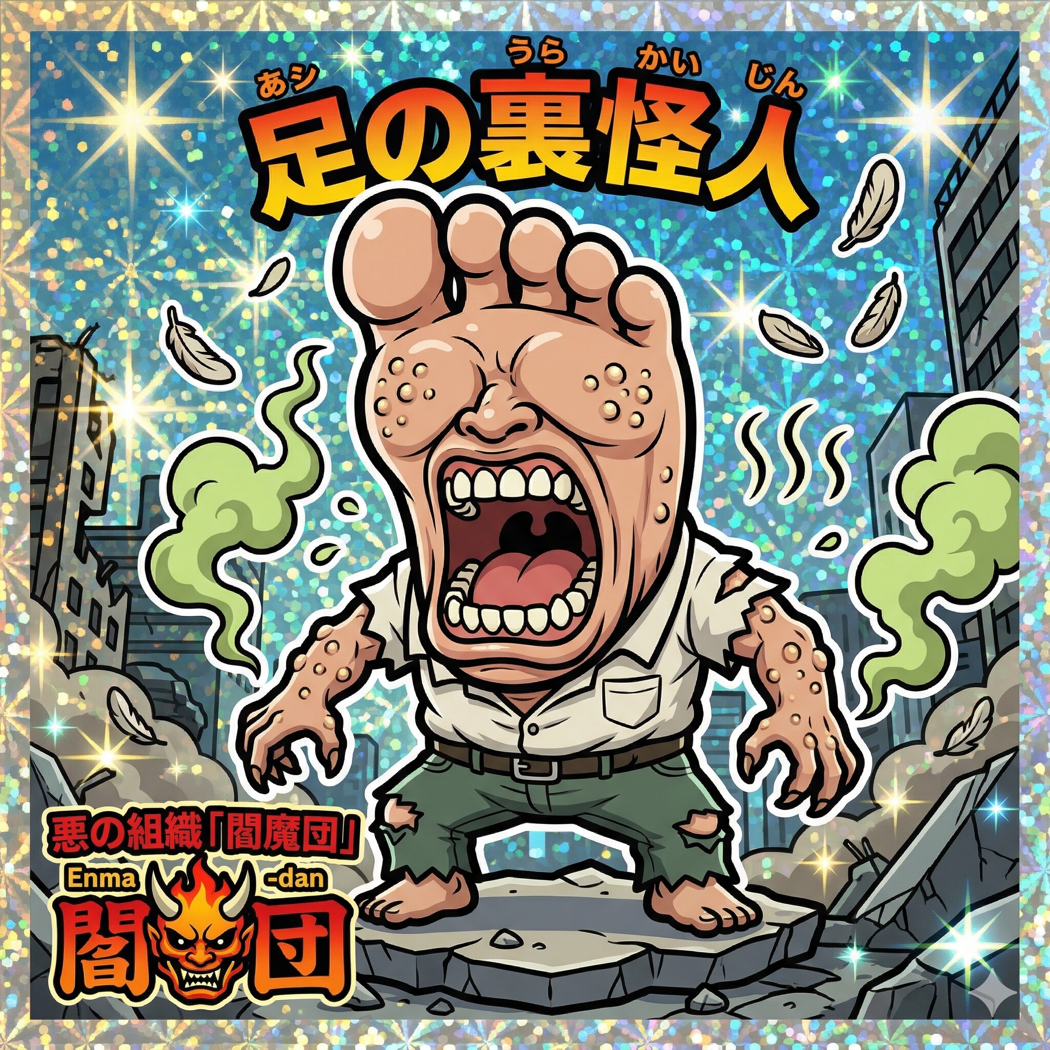 足の裏怪人シール