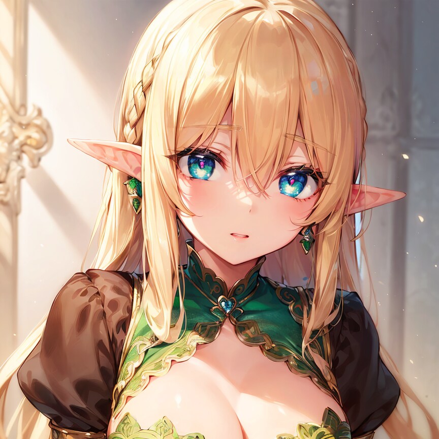 顔が近いエルフ