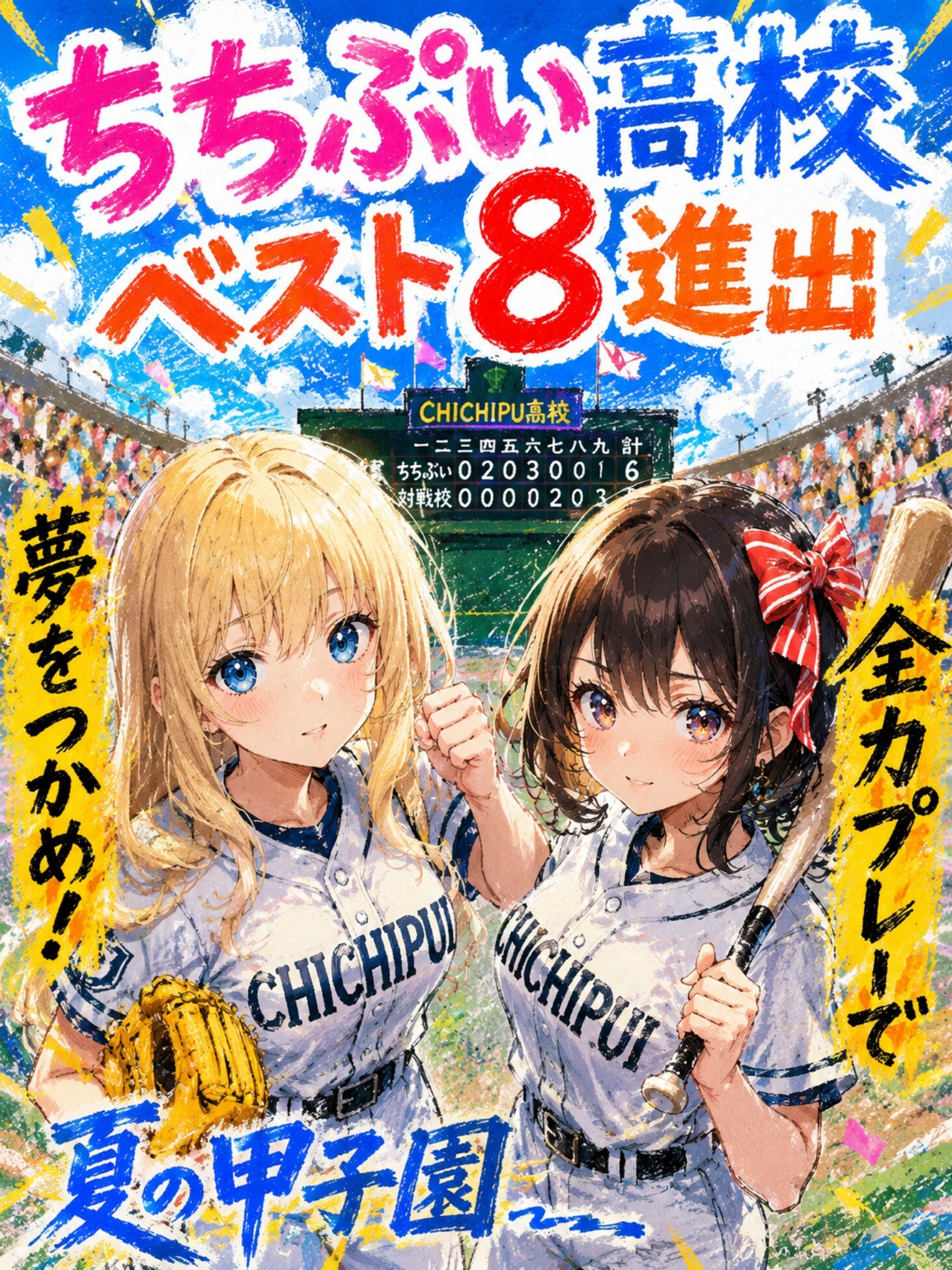 ちちぷい高校快進撃！ | の人気AIイラスト・グラビア