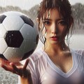 雨の中でサッカー 12枚目