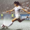 雨の中でサッカー 8枚目