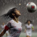 雨の中でサッカー 7枚目