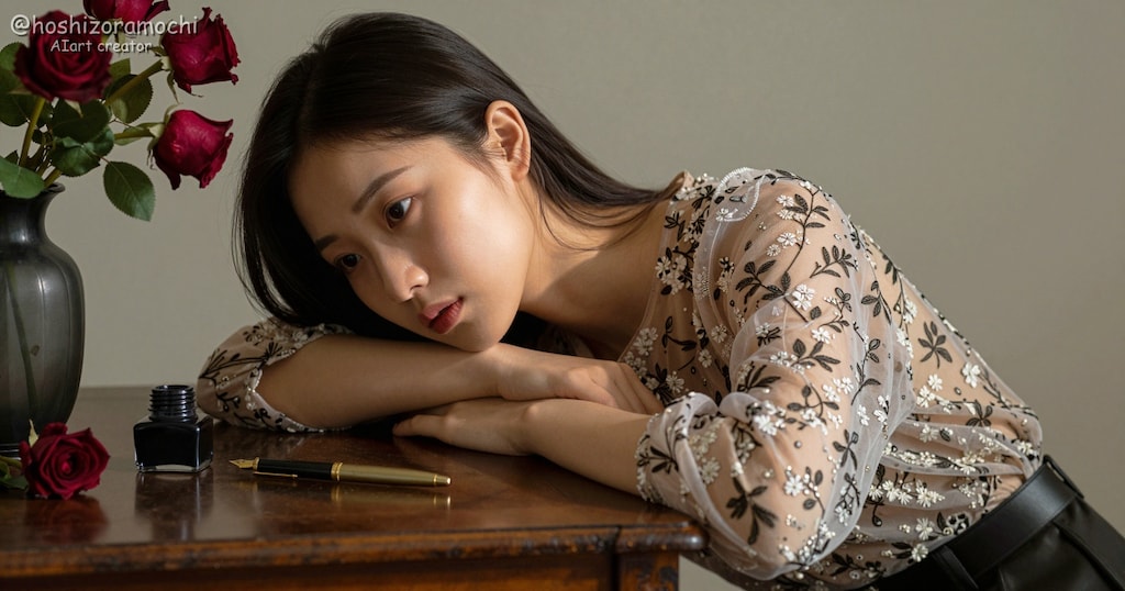 薔薇とインクの香り🌹静寂の中で紡ぐ、秘密のラブレター