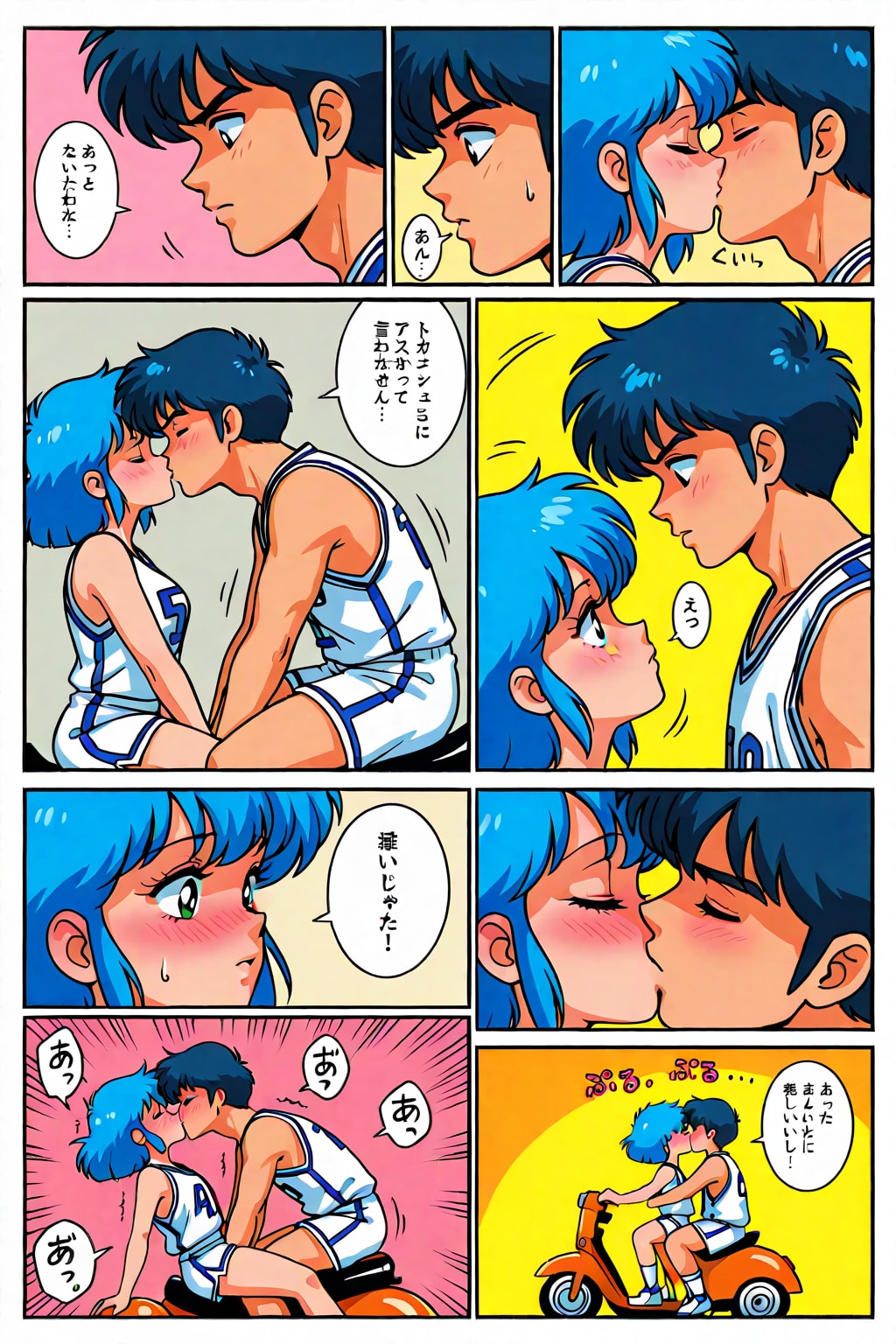 カップル レトロ漫画