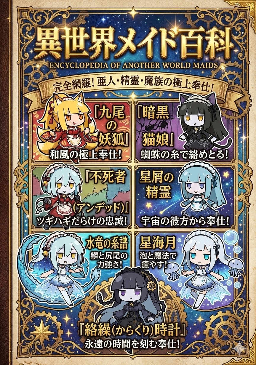 表紙　異世界メイド百科 | の人気AIイラスト・グラビア