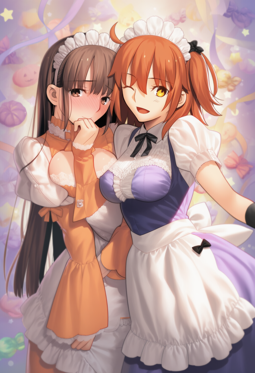 ハロウィンメイドな夢主とぐだ子