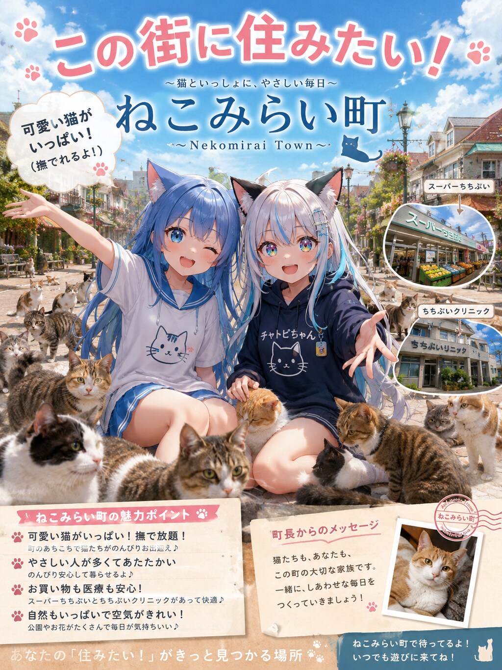 ねこいっぱいのまち
