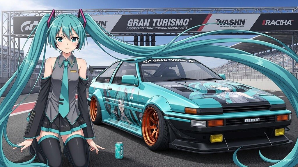 初音ミクとグランツーリスモAE86