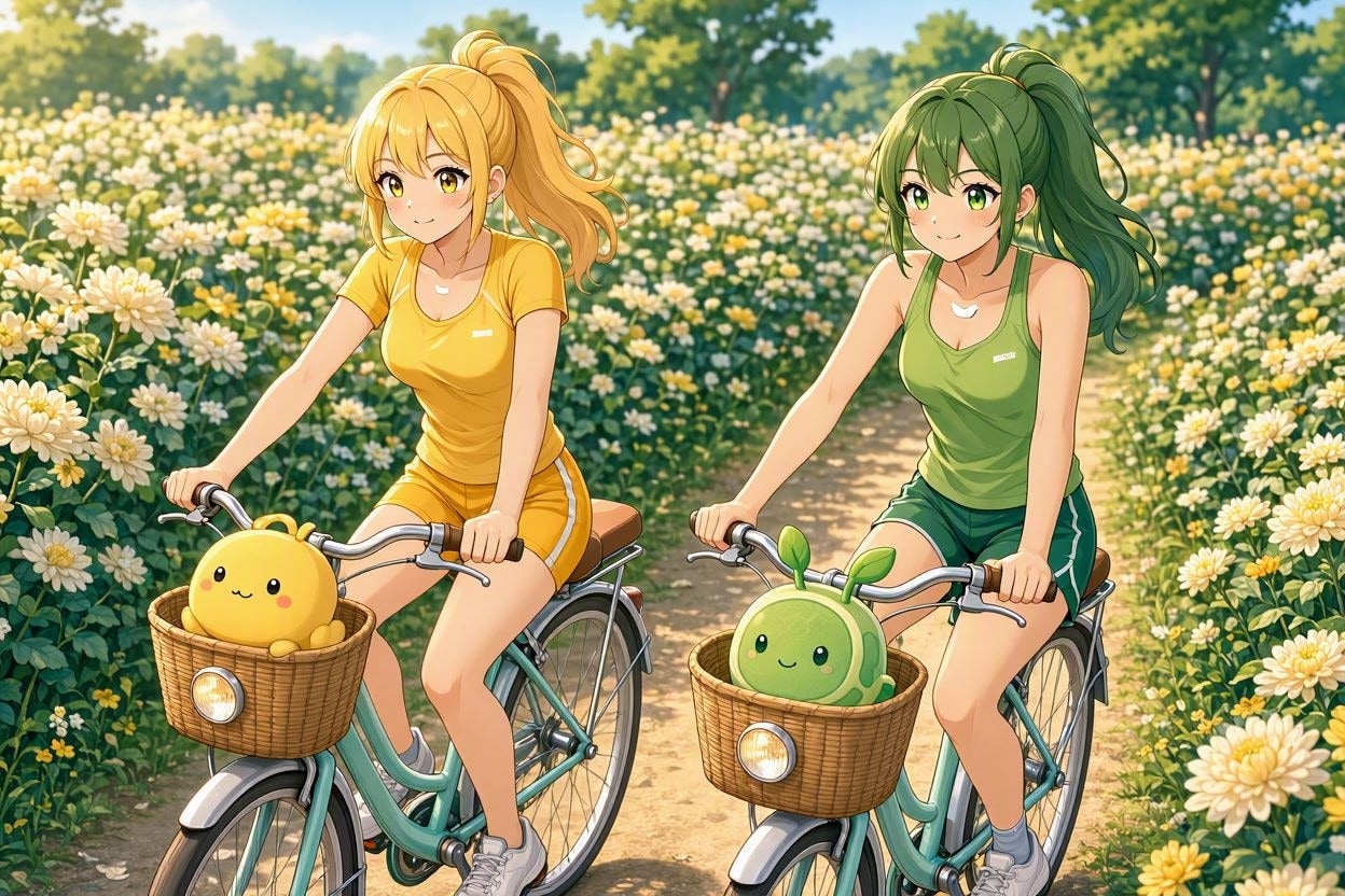 菊花サイクリング | の人気AIイラスト・グラビア