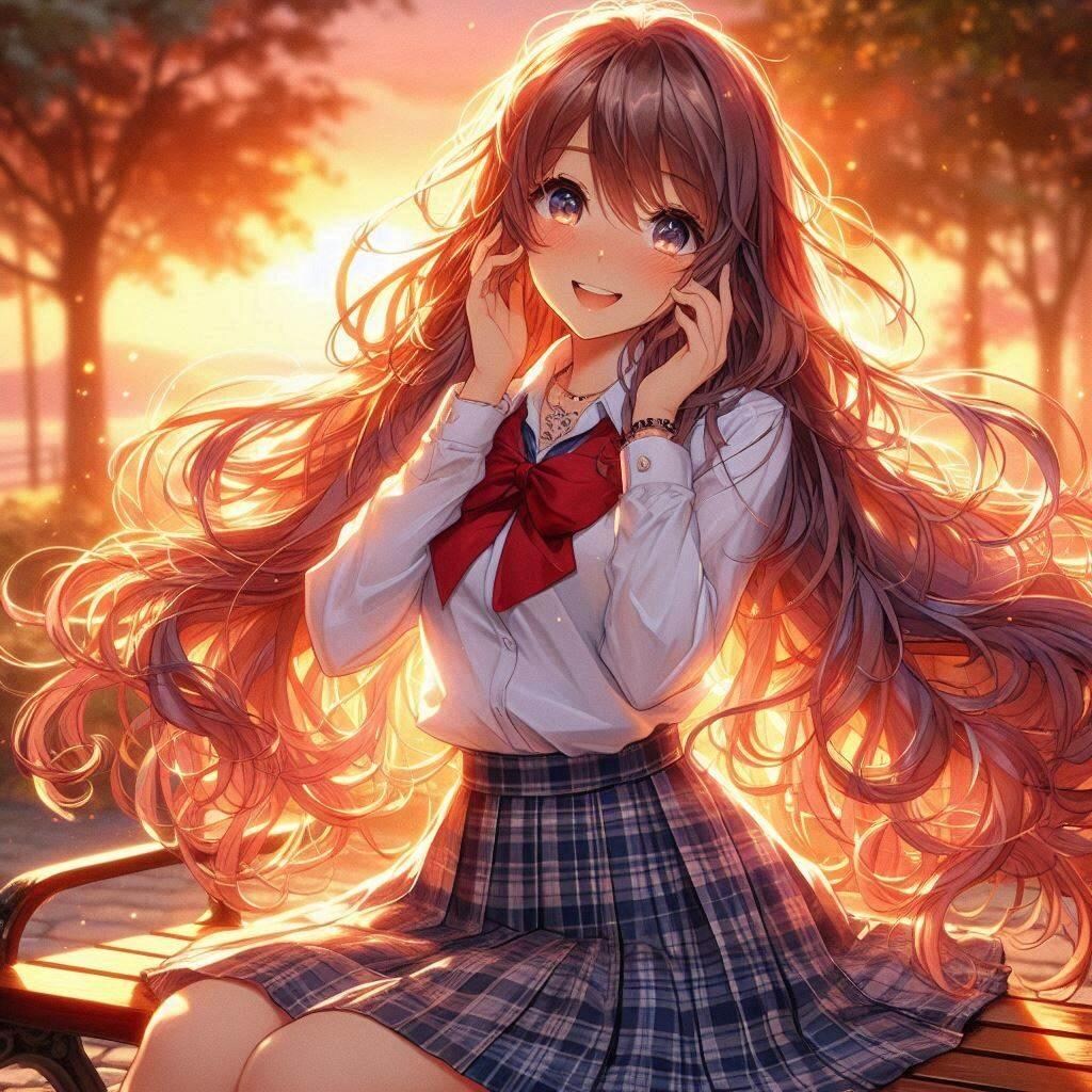 笑顔の夕暮れ