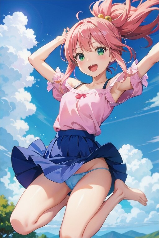 いくよ～❓ジャ～ンピ～ングパンチラ～💕