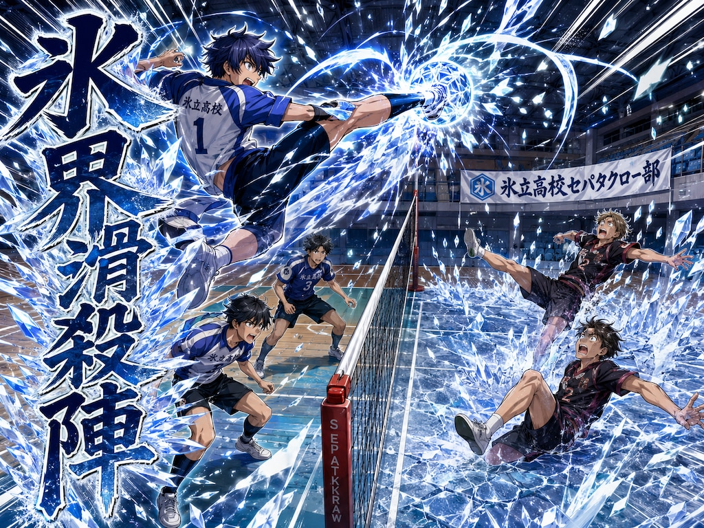 氷立高校セパタクロー部