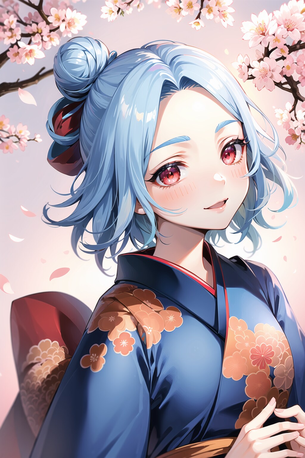でこ出し着物少女