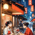 ラーメン陽楽とレトロ通り 7枚目