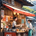 ラーメン陽楽とレトロ通り 8枚目