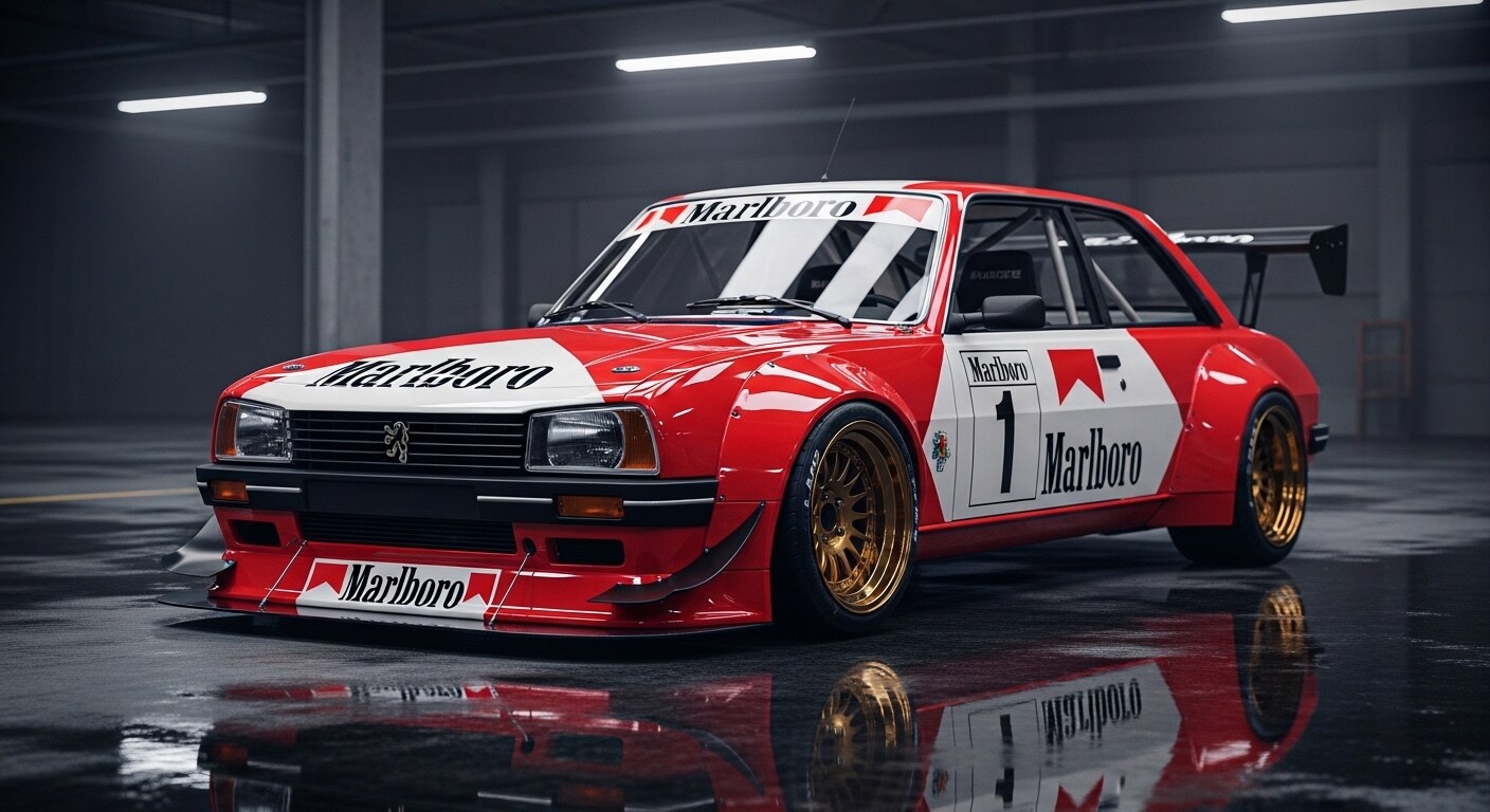 マルボロプジョー505レーシングカー | の人気AIイラスト・グラビア