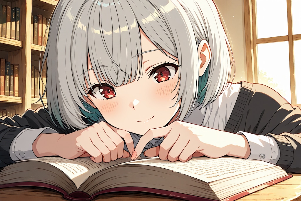 本をなぞる指