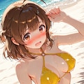 前垂れクロスホルター水着再び… 3枚目