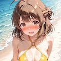 前垂れクロスホルター水着再び… 4枚目