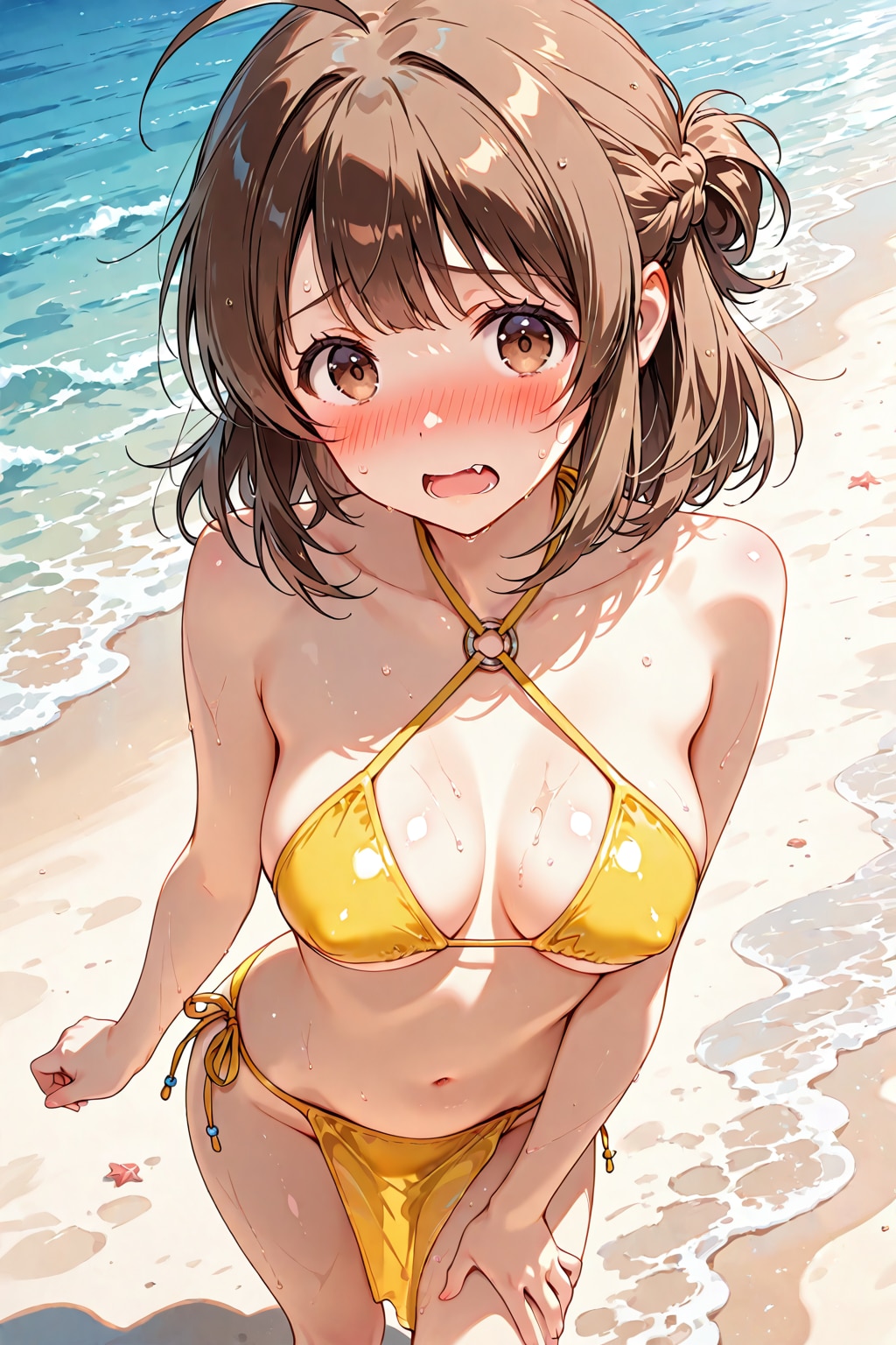 前垂れクロスホルター水着再び…