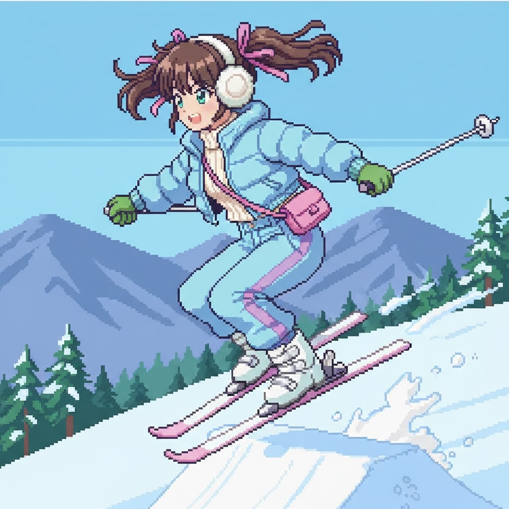 スキーのドット絵 | の人気AIイラスト・グラビア