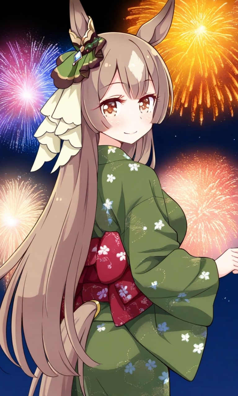 サトノダイヤモンド 浴衣 花火