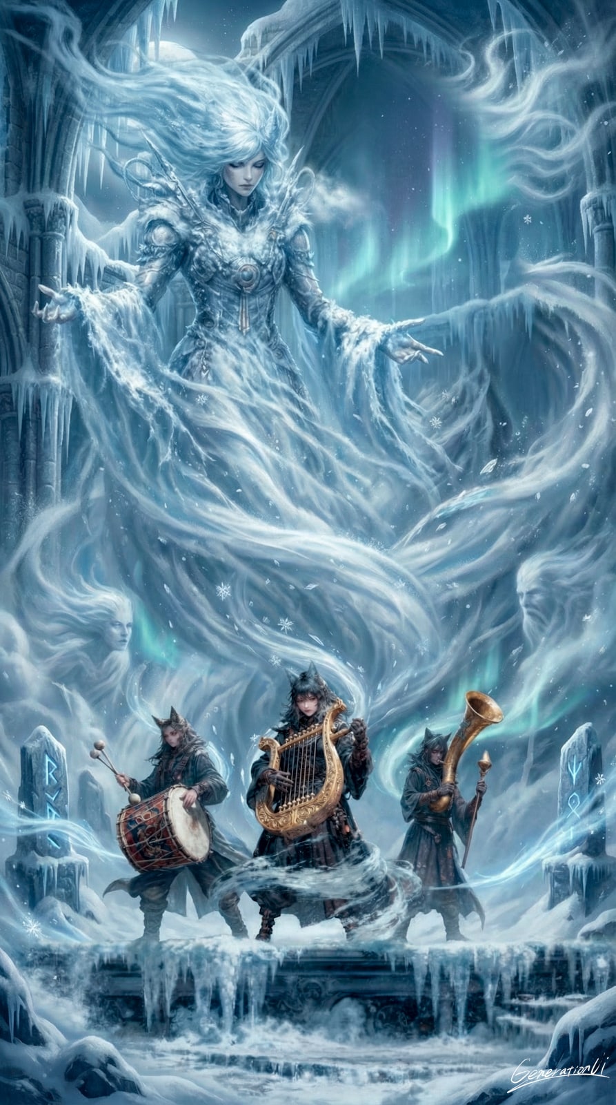 冬の女王、降臨。／スマホ壁紙アーカイブ | の人気AIイラスト・グラビア