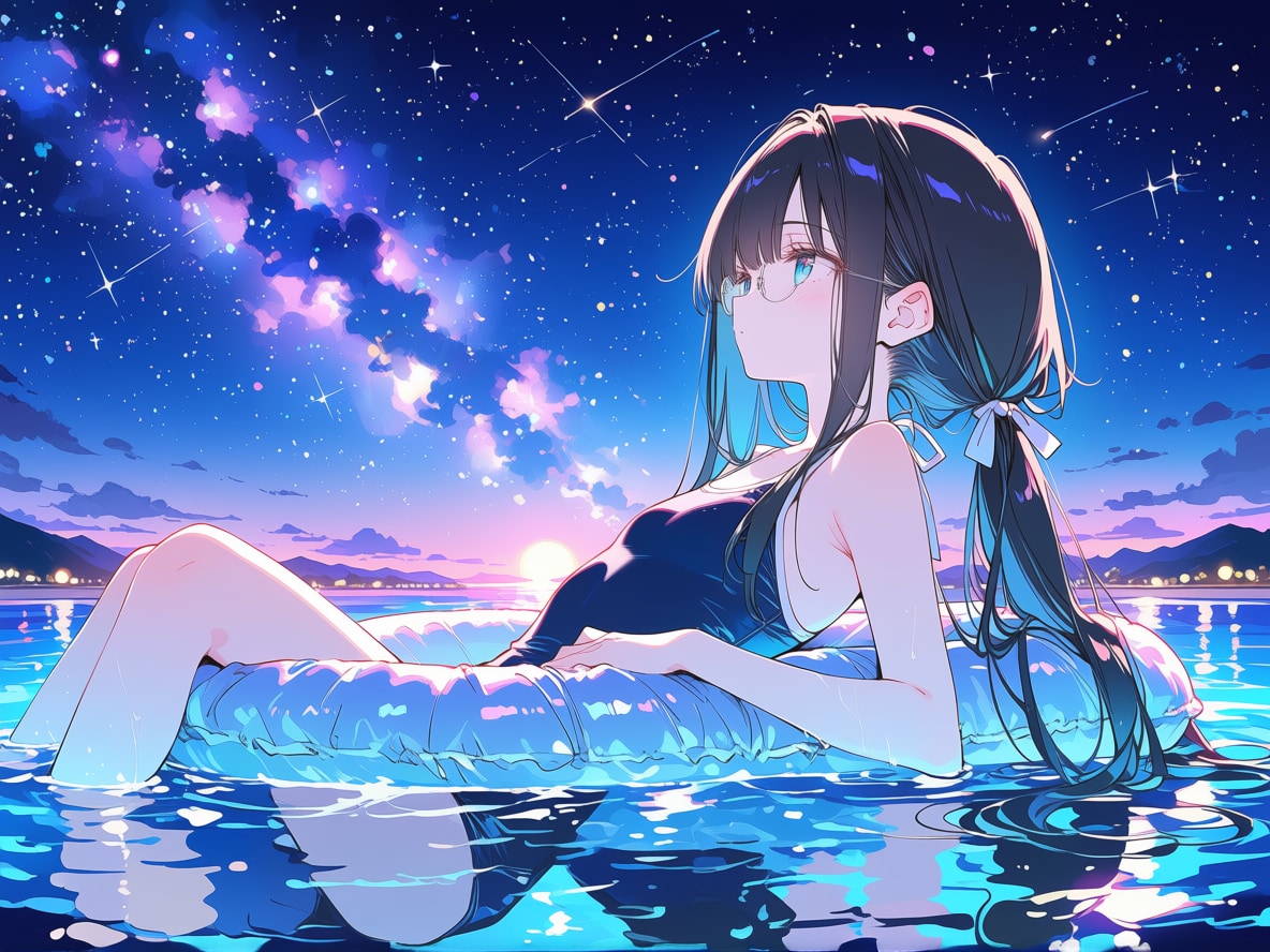 星空を眺めながら