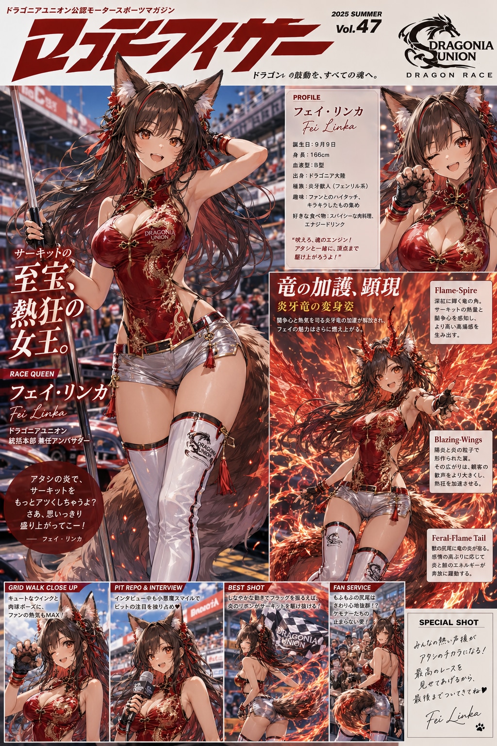 🏁 レースクイーン：フェイ・リンカ (Fei Linka)🐺