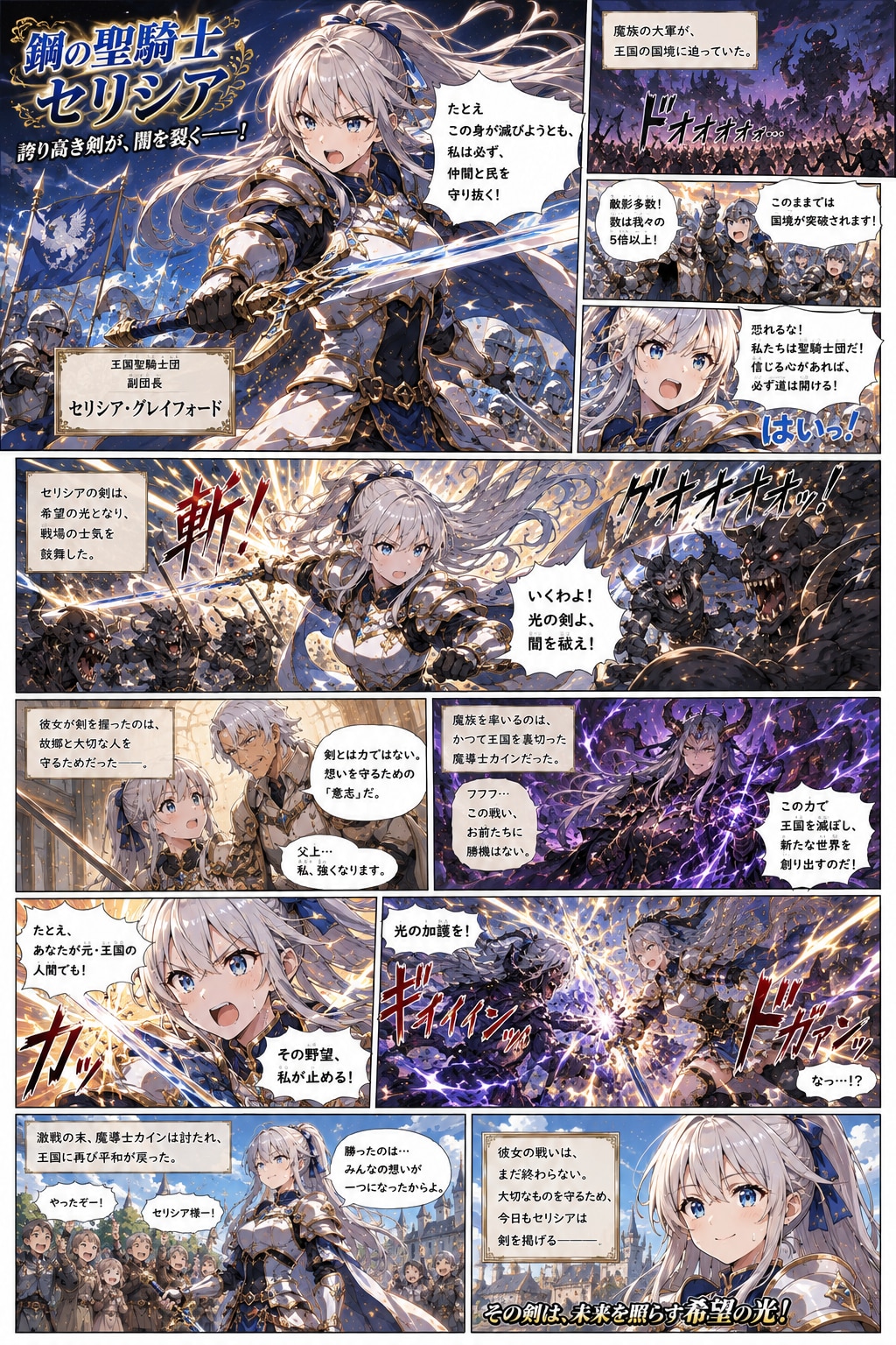 バトルするエルフの女の子