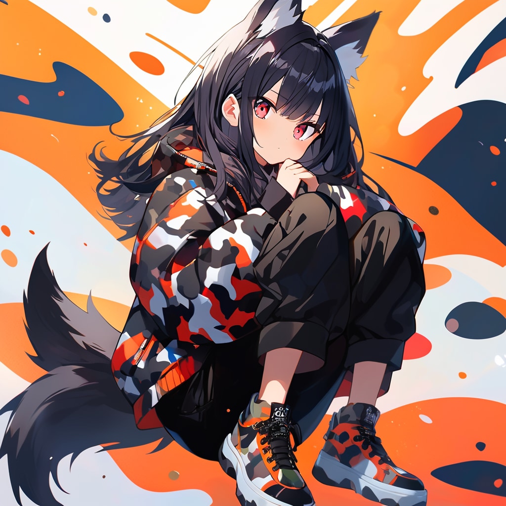 カモフラウルフ見習い | の人気AIイラスト・グラビア