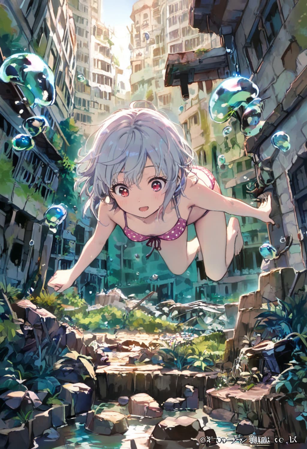 水に沈んだ都市(水彩タッチ)(19)