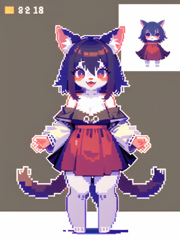 Pixel Furry Girl