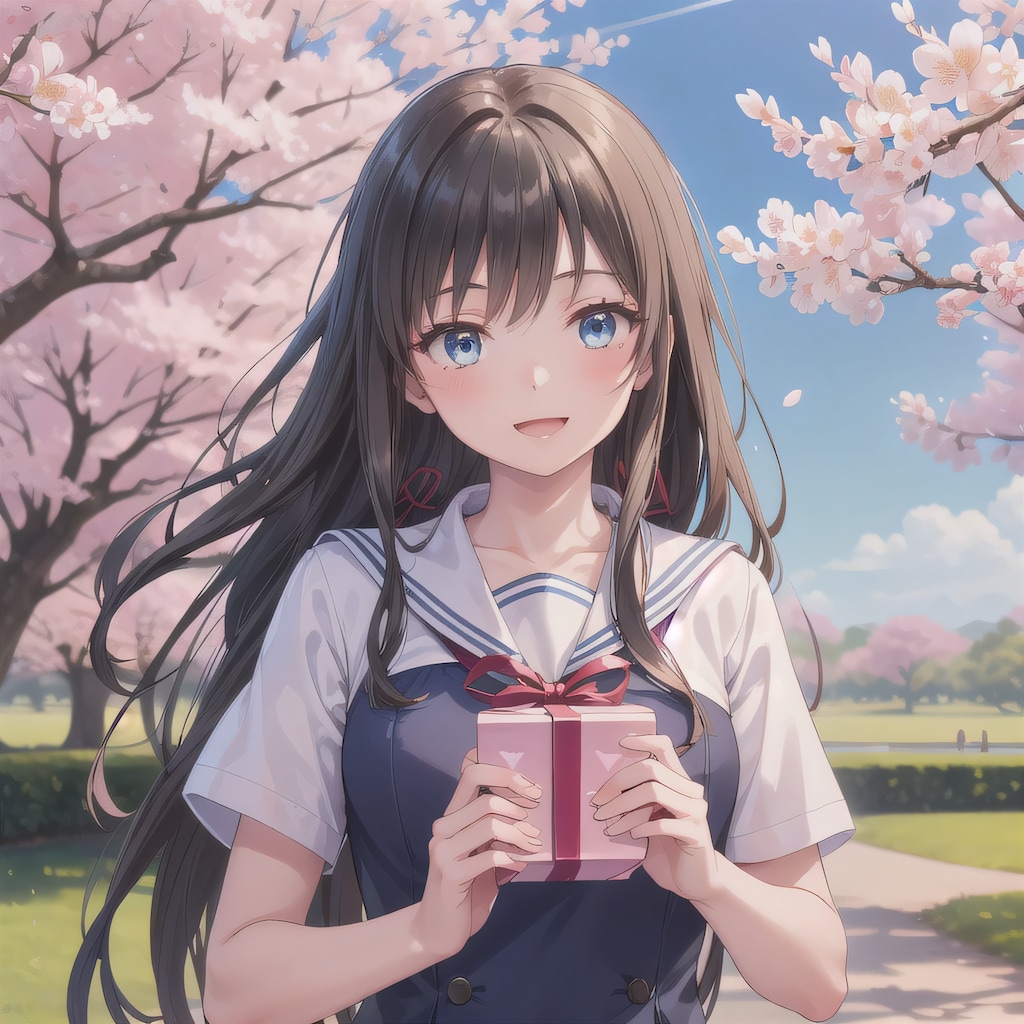 黒髪ロングでセーラー服の少女５８