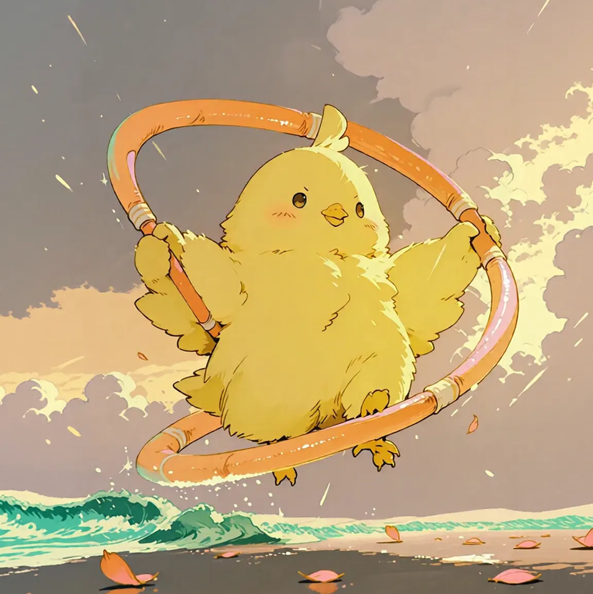 ピヨの荒ぶるフープ(曲げ) | の人気AIイラスト・グラビア