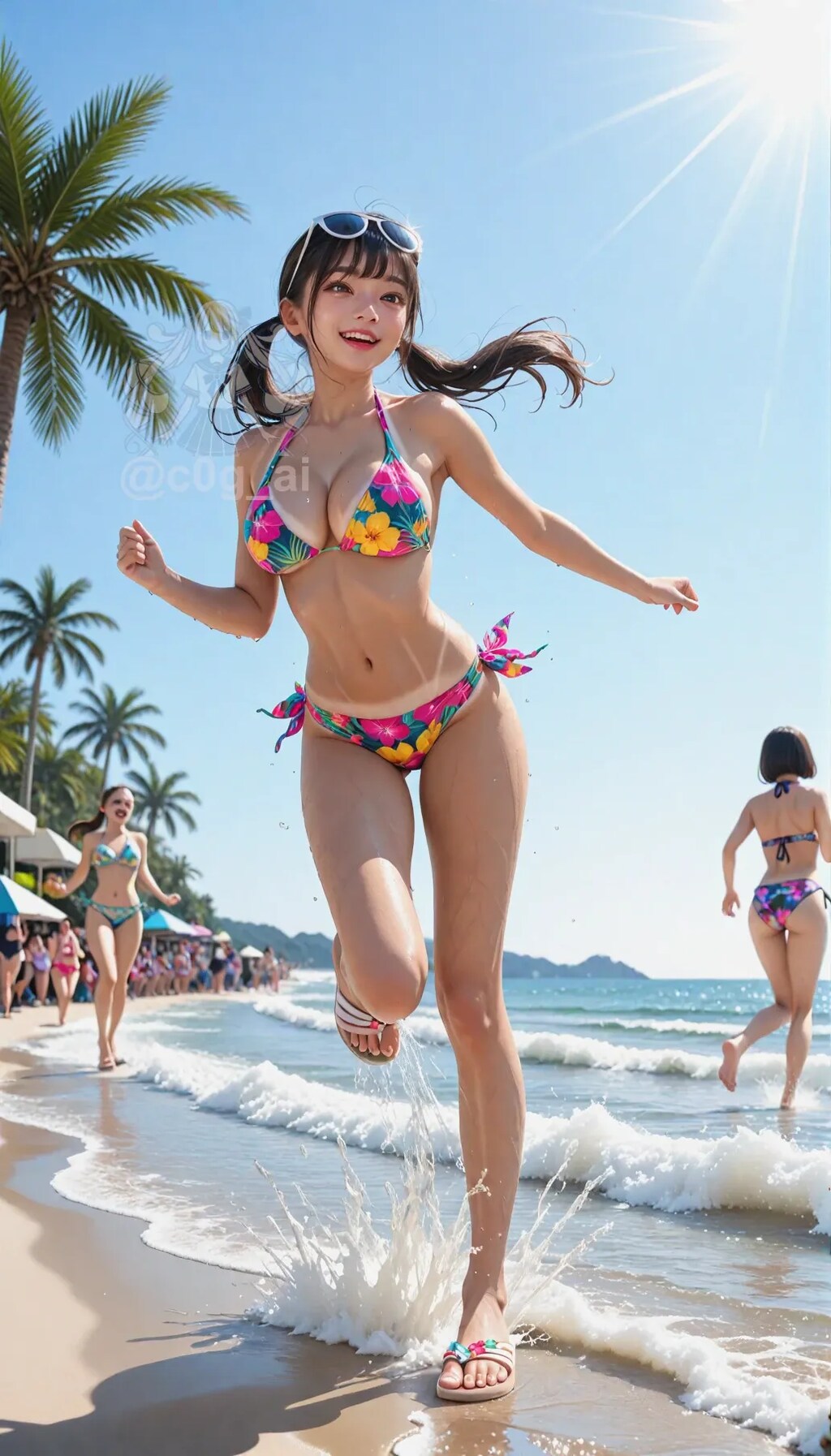 リゾートビーチ🏖️に遊びに来てる陽菜々💗✨