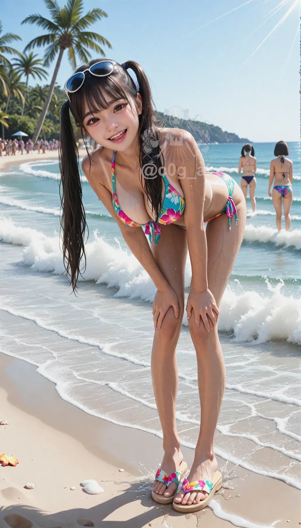 リゾートビーチ🏖️に遊びに来てる陽菜々💗✨