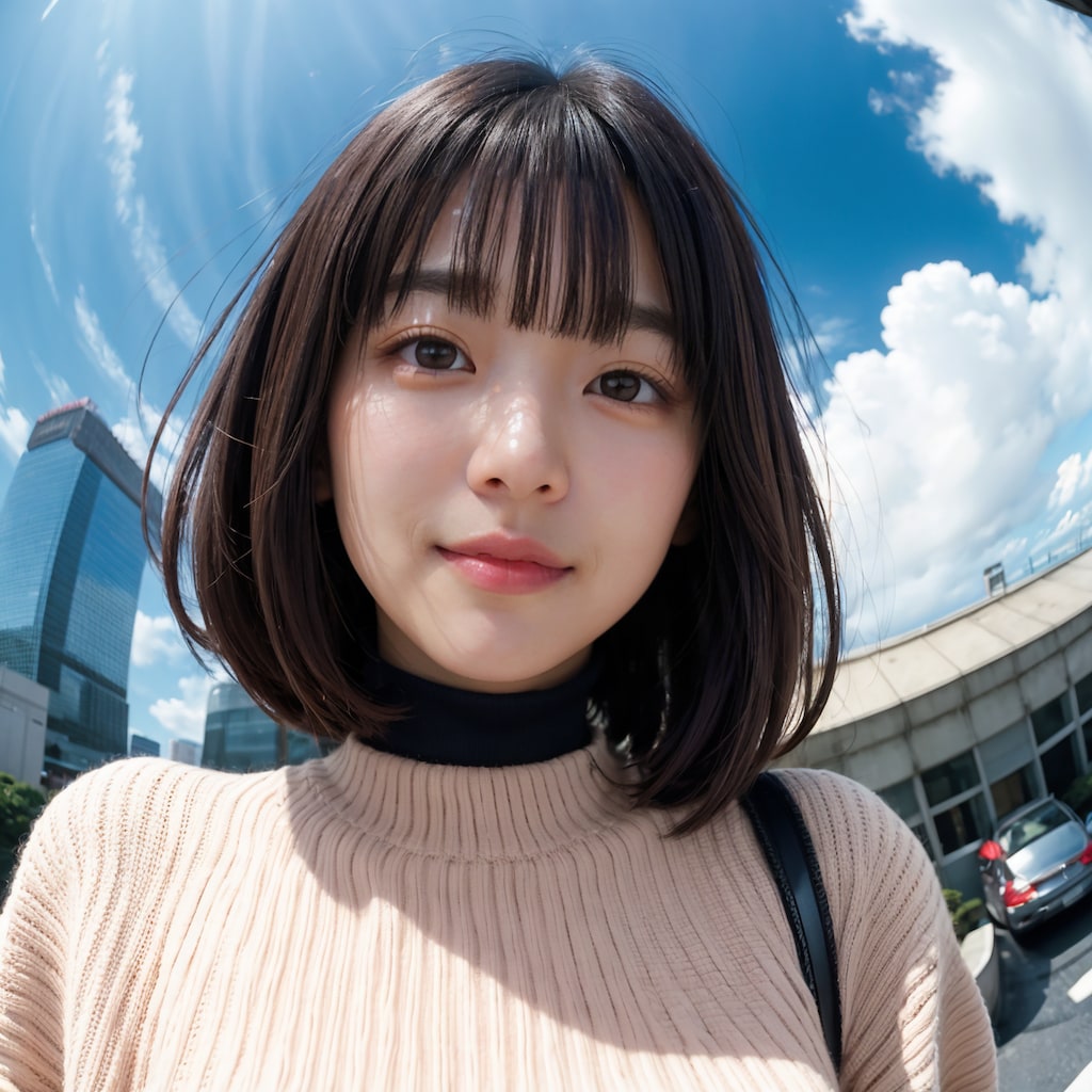 魚眼レンズ顔アップ 1/11