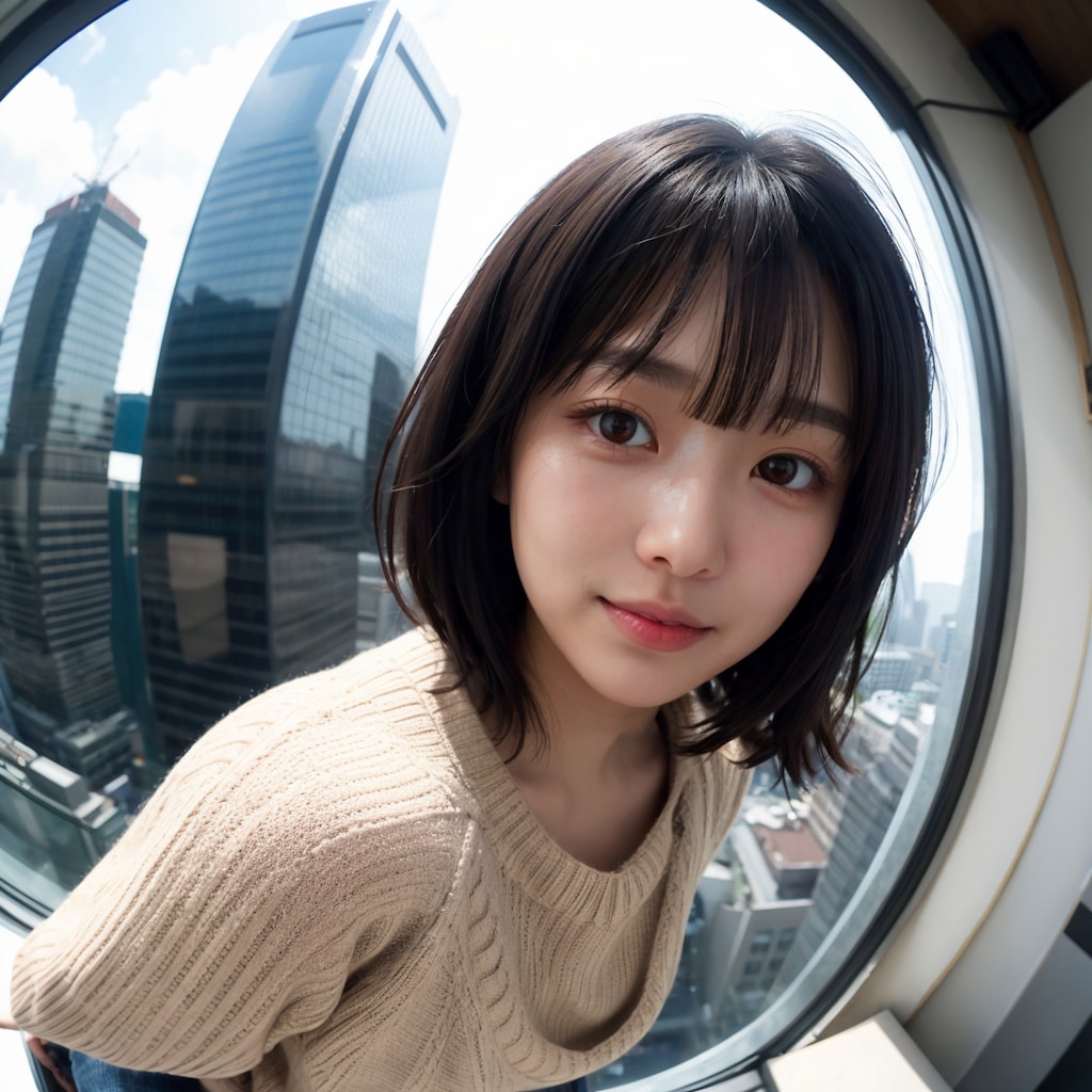 魚眼レンズ顔アップ 1/11