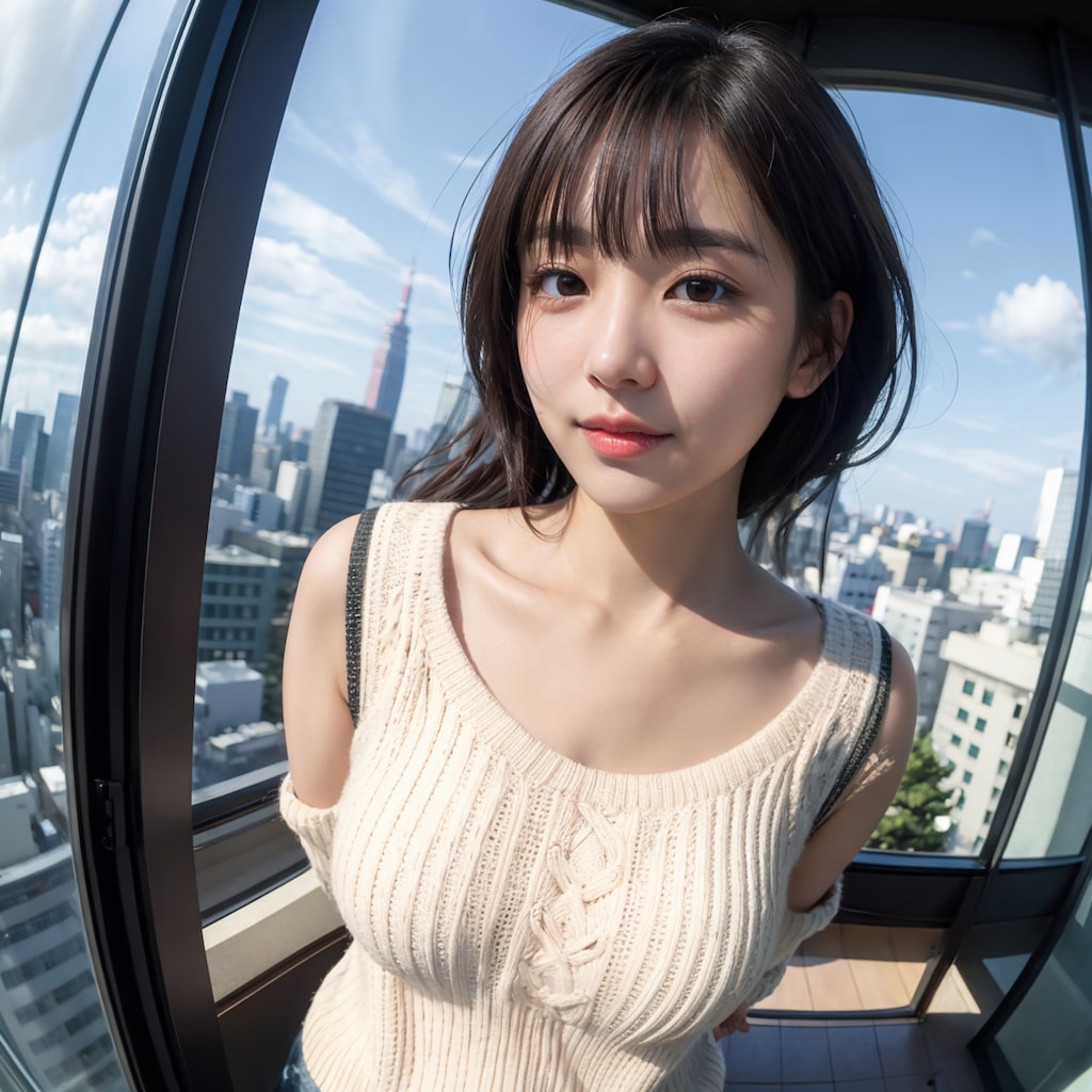 魚眼レンズ顔アップ 1/11