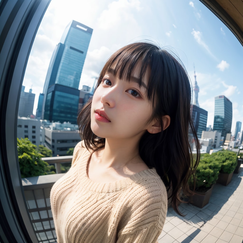 魚眼レンズ顔アップ 1/11