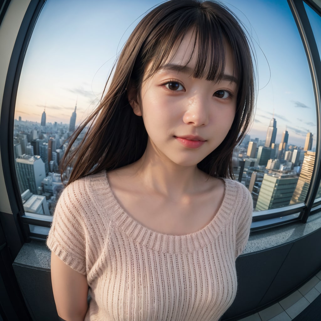 魚眼レンズ顔アップ 1/11