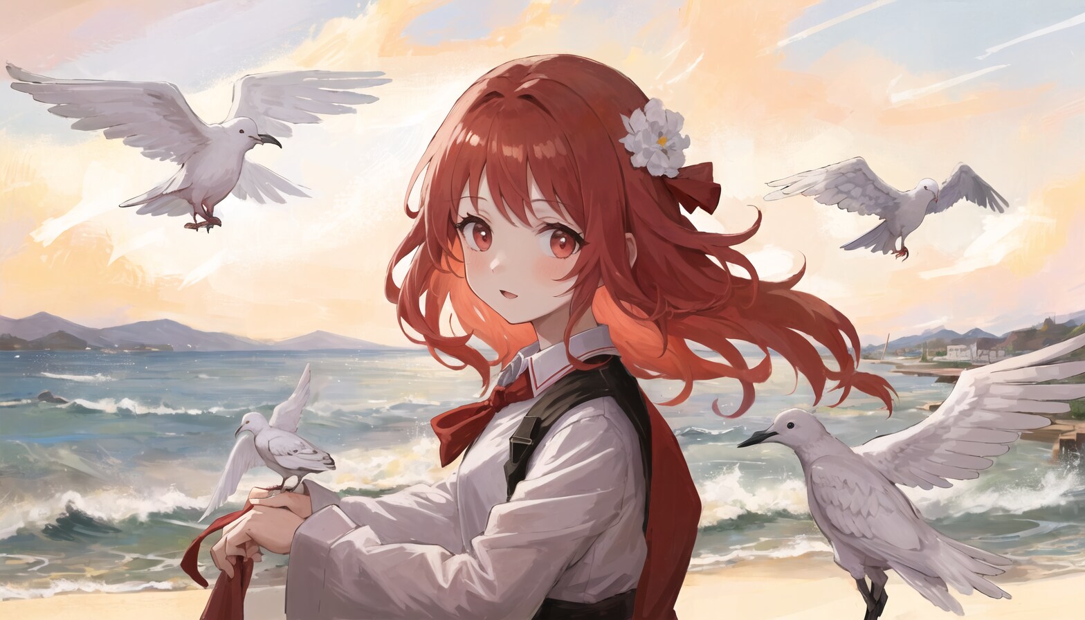 白鳩と少女