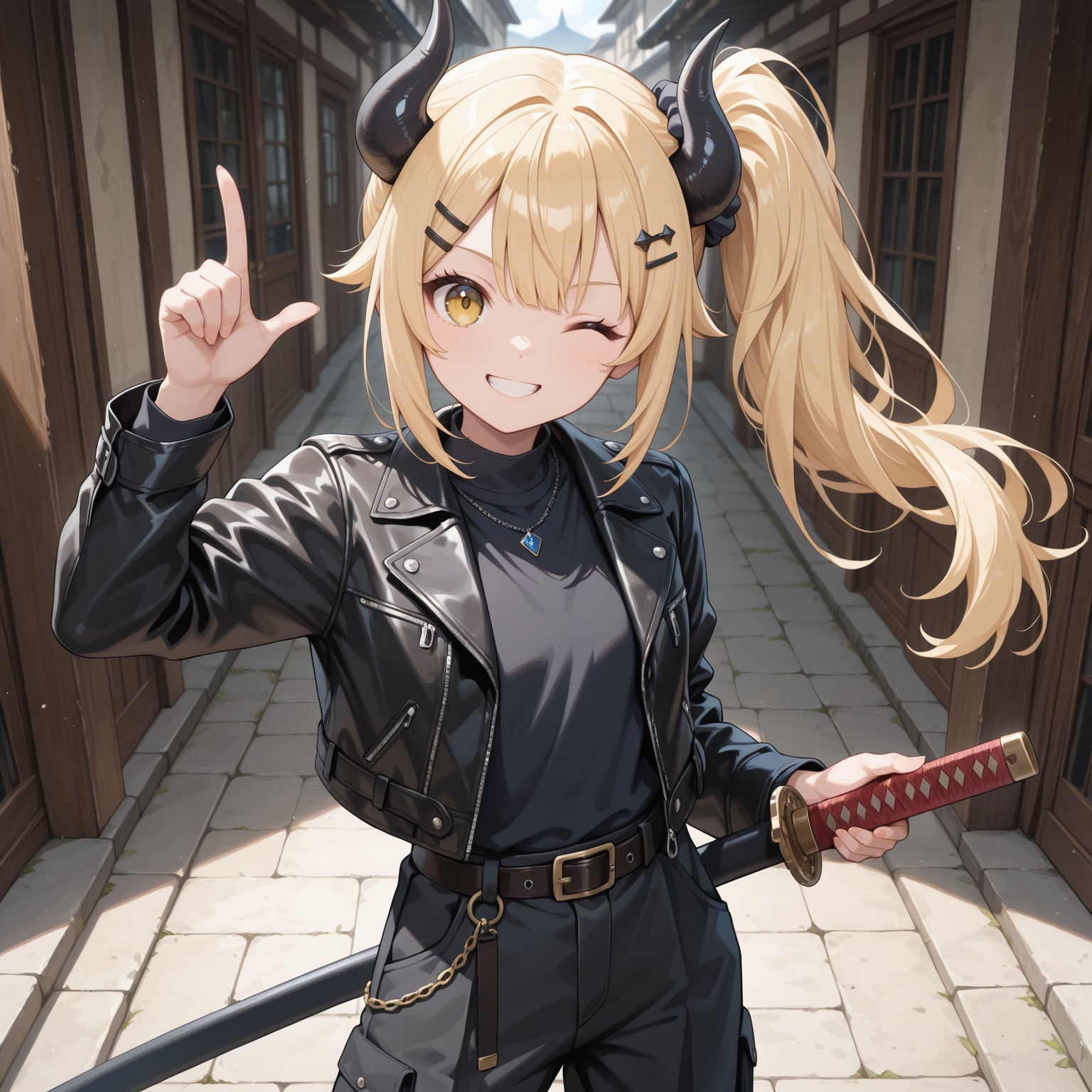 レザースタイル女鬼高生さん