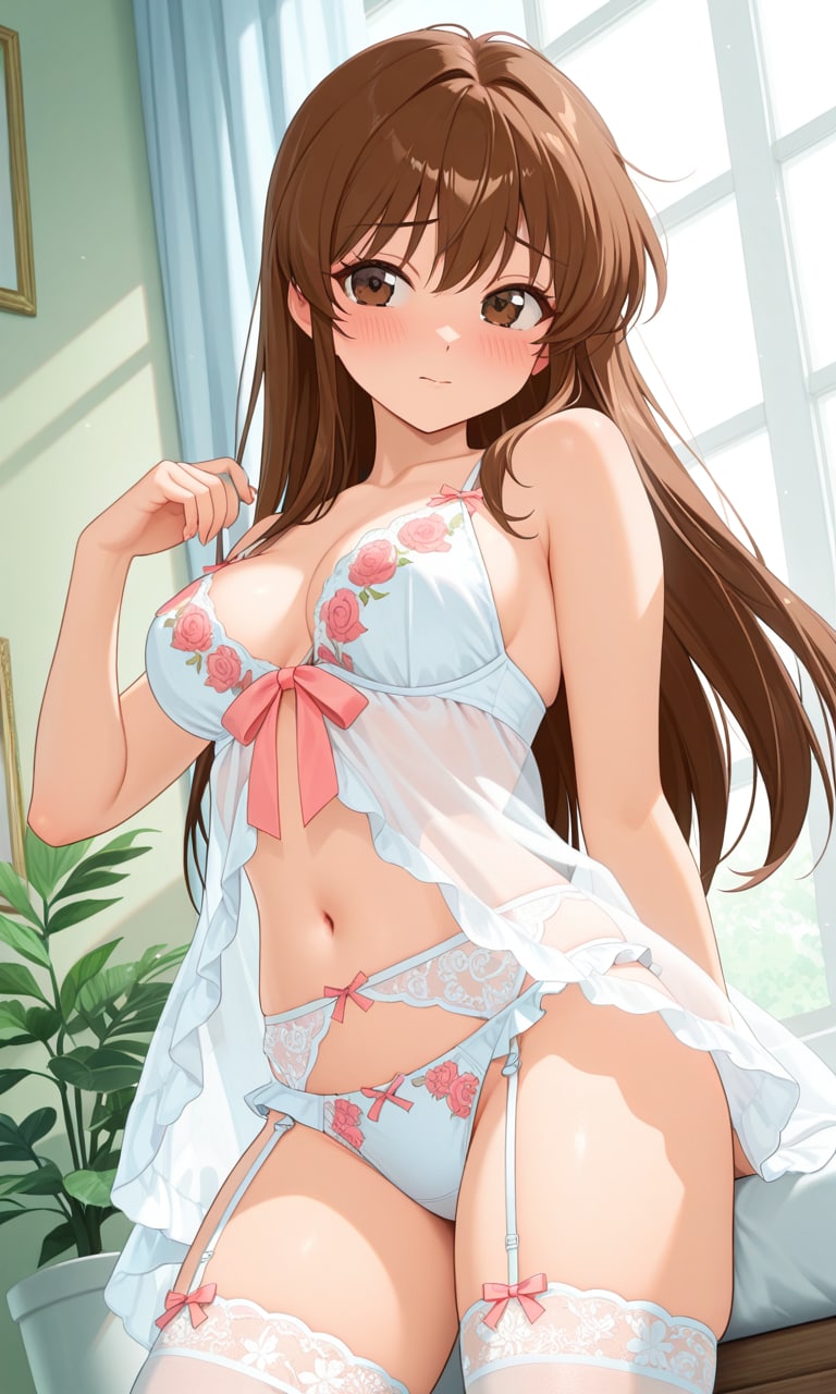 いきなり下着姿は…