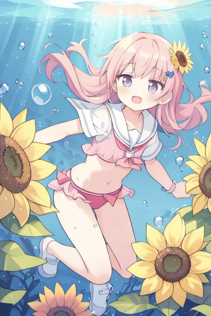 水中ひまわり25☆