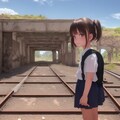廃鉄道をピクニック気分で旅する少女2 2枚目